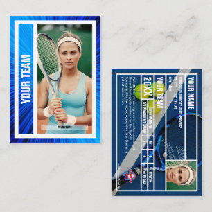 Tennis Team Trading Card - Blue Rays Telefonnummerkarte