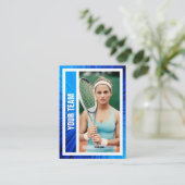 Tennis Team Trading Card - Blue Rays Telefonnummerkarte (Stehend Vorderseite)