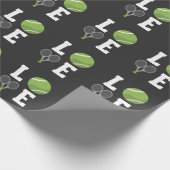 Tennis-Tennis-Ball und Rackets Geschenkpapier (Ecke)