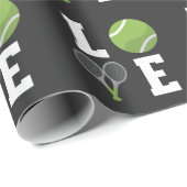 Tennis-Tennis-Ball und Rackets Geschenkpapier (Rolleneckpunkt)