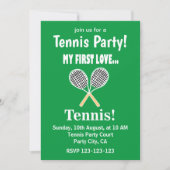 Tennis-Tennis-Party Einladung (Vorderseite)