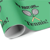 Tennis Tennis Player Geschenkpapier (Rolleneckpunkt)