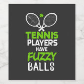 Tennis-Tennis-Spieler-Geschenk Weinetikett (Einzelnes Label)