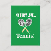 Tennis-Tennistrainer Visitenkarte (Vorderseite)