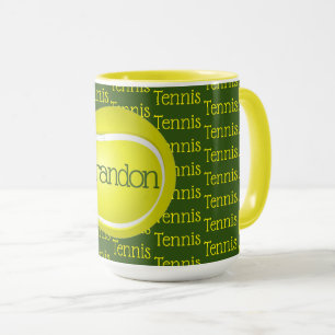 Tennis Text Design Kaffee Tasse