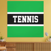 TENNIS Textspass Fett grüne Schwarz-weiße Streifen