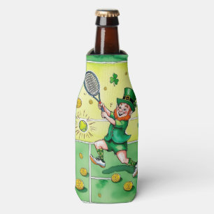 Tennis Thema für St. Patrick's Day Flaschenkühler