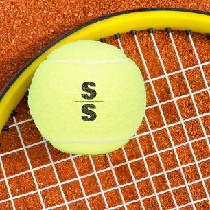 Tennis Thema Groß Fett Monogrammiert Tennisbälle