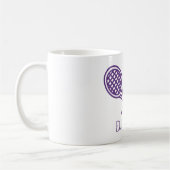 Tennis Thema Lila Mit Monogramm Name Kaffeetasse (Links)