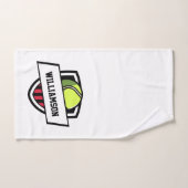 Tennis Thema Mit Monogramm Name Tennis Ball Handtuch (Handtuch)