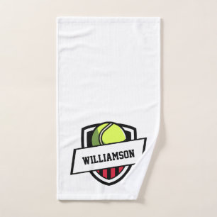 Tennis Thema Mit Monogramm Name Tennis Ball Handtuch