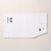 Tennis-Thema Mit Monogramm Name Tennisplätze Hand Handtuch (Handtuch)