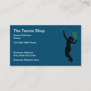 Tennis Thema Modern Einzigartig Visitenkarte