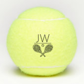 Tennis Thema Modernes Mit Monogramm Tennisbälle (Vorderseite)