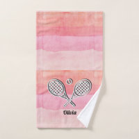 Tennis Thema Pink Mit Monogramm Name Tennis Ball