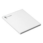 Tennis Thema Sport Mit Monogramm Name Notizblock (angewinkelt)