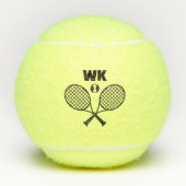 Tennis Theme Custom Monogram Tennisbälle (Vorderseite)