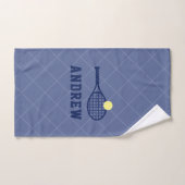 Tennis Theme Monogram Name Tennis Bag Handtuch (Handtuch)