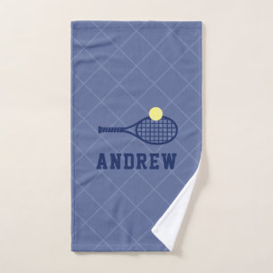 Tennis Theme Monogram Name Tennis Bag Handtuch