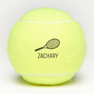 Tennis Theme Monogram Name Tennisbälle