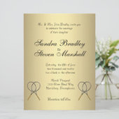 Tennis Theme Wedding Einladungen (Stehend Vorderseite)