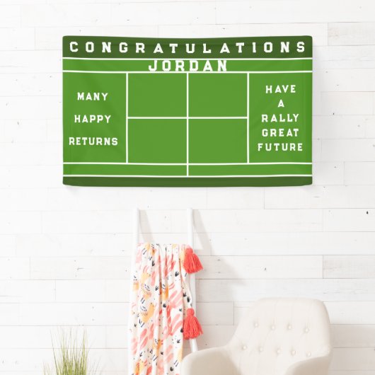 Tennis Themed Celebration Banner (Insitu)