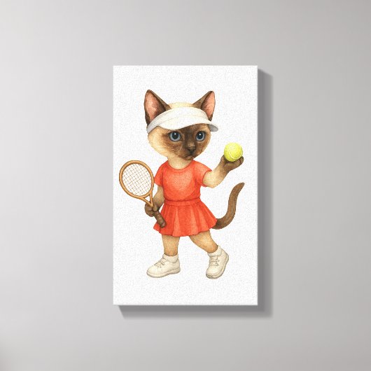 Tennis Themed for Cat Lovers  Leinwanddruck (Vorderseite)