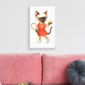 Tennis Themed for Cat Lovers  Leinwanddruck (Insitu (Wohnzimmer))