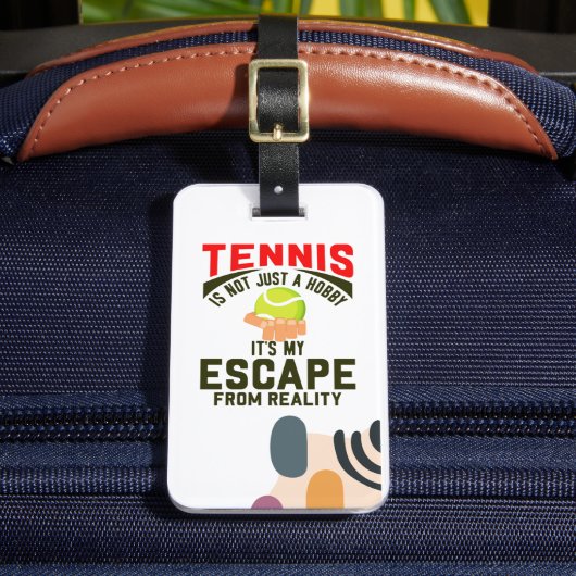 Tennis Themed Gepäckanhänger (Vorderseite Insitu 2)