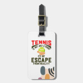 Tennis Themed Gepäckanhänger (Vorderseite vertikal)