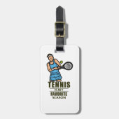 Tennis Themed Gepäckanhänger (Vorderseite vertikal)