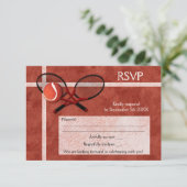 Tennis Themed Party RSVP Karte (Stehend Vorderseite)