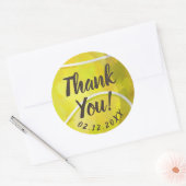 Tennis Themed Vielen Dank Runder Aufkleber (Umschlag)