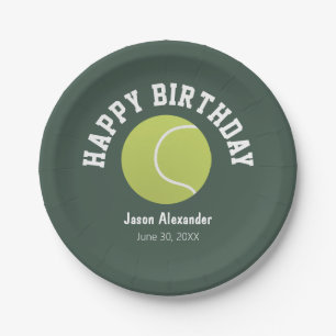 Tennis-Themen-Geburtstagsfeier-Papier-Teller Tisch Pappteller