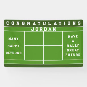 Tennis-Themenfeier Banner