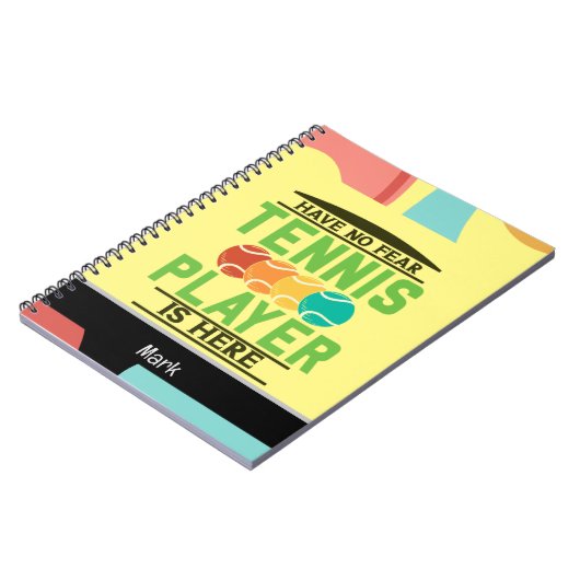 Tennis Themengeschenke für Tennisliebhaber Noteboo Notizblock (Linke Seite)