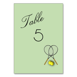 Tennis Themenplätze Tischnummer