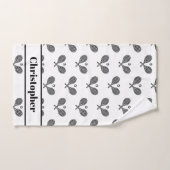 Tennis Themenwelt Mit Monogramm Name Tennis Racing Handtuch (Handtuch)