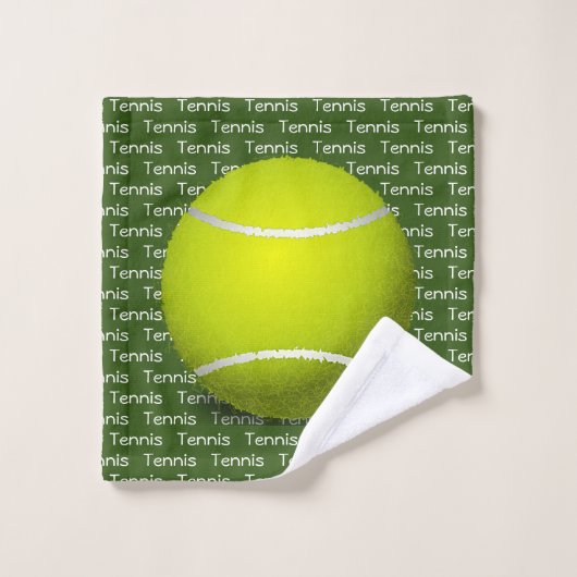 Tennis Tiled Text Design Handtuch Set (Waschlappen)