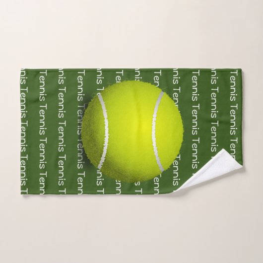 Tennis Tiled Text Design Handtuch Set (Handtuch)