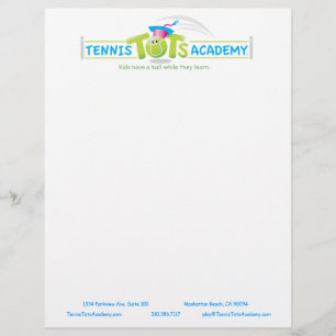 Tennis Tots Academy - Vorlage für Briefkopf