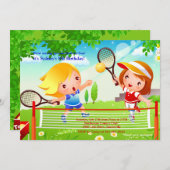 Tennis Tots Einladung (Vorne/Hinten)