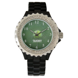 Tennis trägt personalisierte Namensuhr zur Schau Armbanduhr