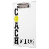 Tennis-Trainer Custom danke Ihnen Geschenk-Zwische Klemmbrett (Links)