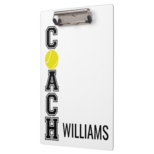 Tennis-Trainer Custom danke Ihnen Geschenk-Zwische Klemmbrett (Links)