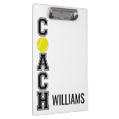 Tennis-Trainer Custom danke Ihnen Geschenk-Zwische Klemmbrett (Rechts)