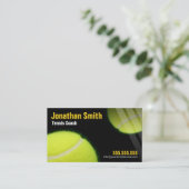 Tennis-Trainer für Tennis-Lektionen Visitenkarte (Stehend Vorderseite)
