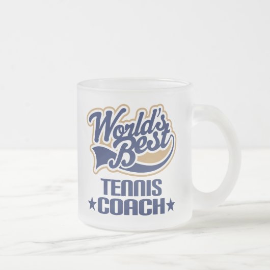 Tennis-Trainer-Geschenk Mattglastasse (Rechts)
