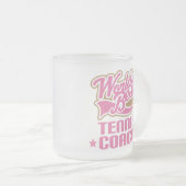 Tennis-Trainer-Geschenk Mattglastasse (VorderseiteRechts)