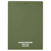 Tennis-Trainer Klemmbrett (Rückseite)